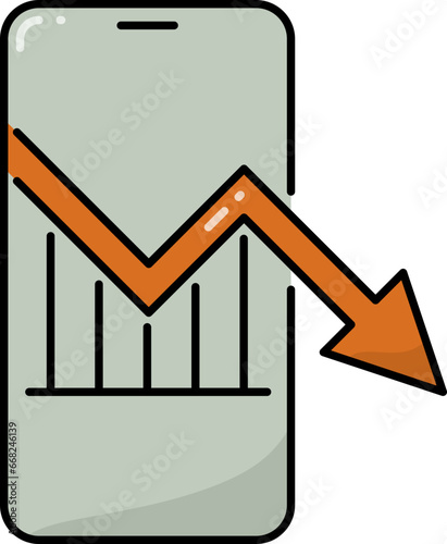 Collapse stock market icon