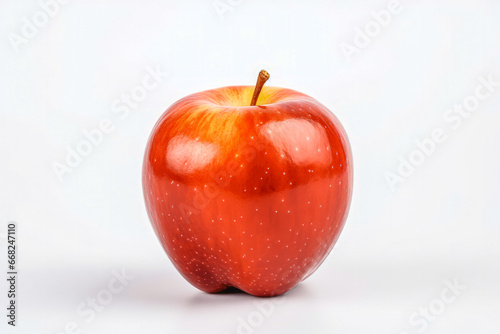 Apple fresh healthy fruit on white plain background. Isolated on solid background.