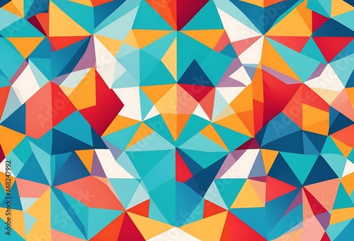 abstract pattern with colorful triangles 