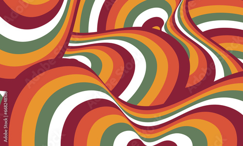 Abstract psychedelic groovy background. Vector.