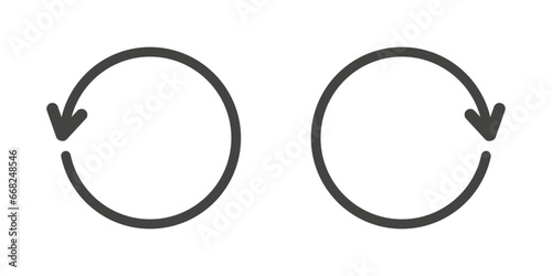 left right rotation icon vector illustration