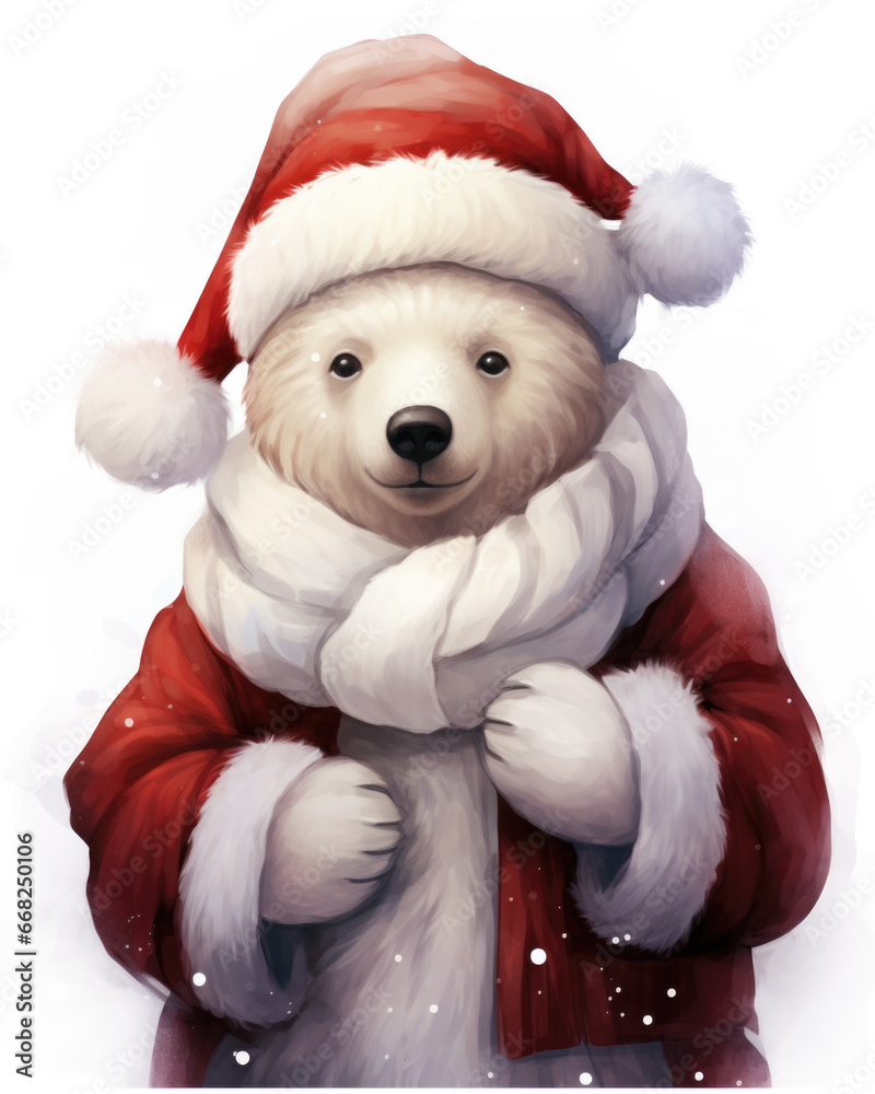 Eisbär mit Weihnachtsmütze Eisbär mit Weihnachtsmütze
