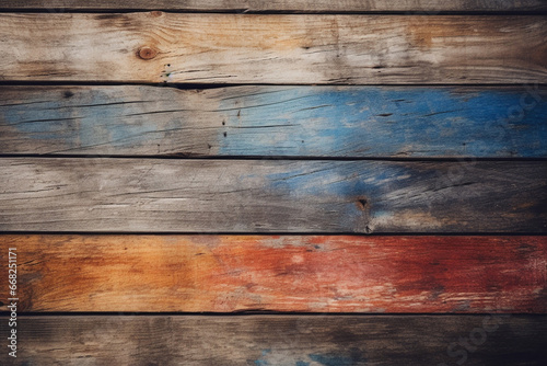 Old planks of different colors
