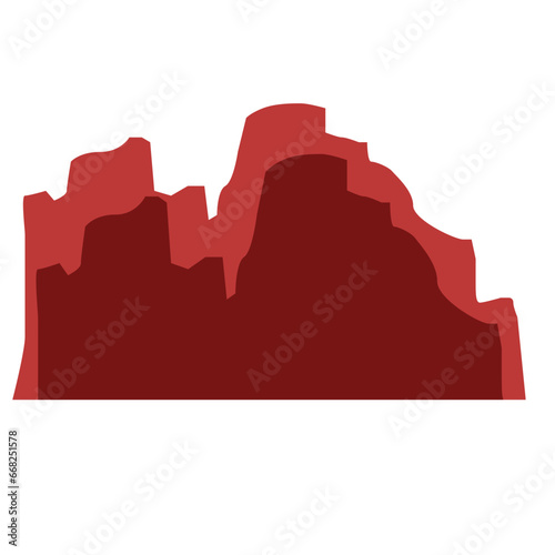 vector red mountain fiery