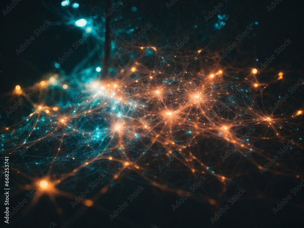 network of illuminated neurons network of illuminated neurons