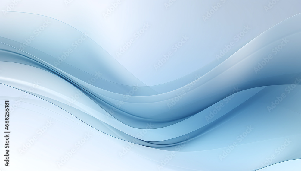 Obraz premium Blue and white technology waves abstract background