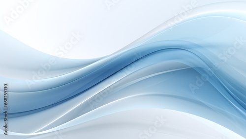Blue and white technology waves abstract background © Cla78