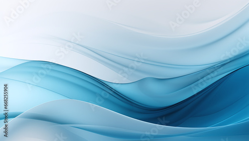 Blue and white technology waves abstract background