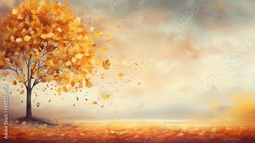 Autumnal Orange and Gold Background