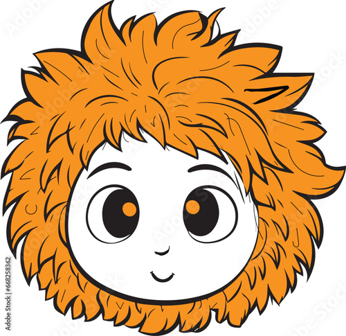 Fototapeta Naklejka Na Ścianę i Meble -  lion head cartoon,lion, cartoon, animal, vector, illustration, cat, hedgehog, mammal, wild, character, cute, art, 