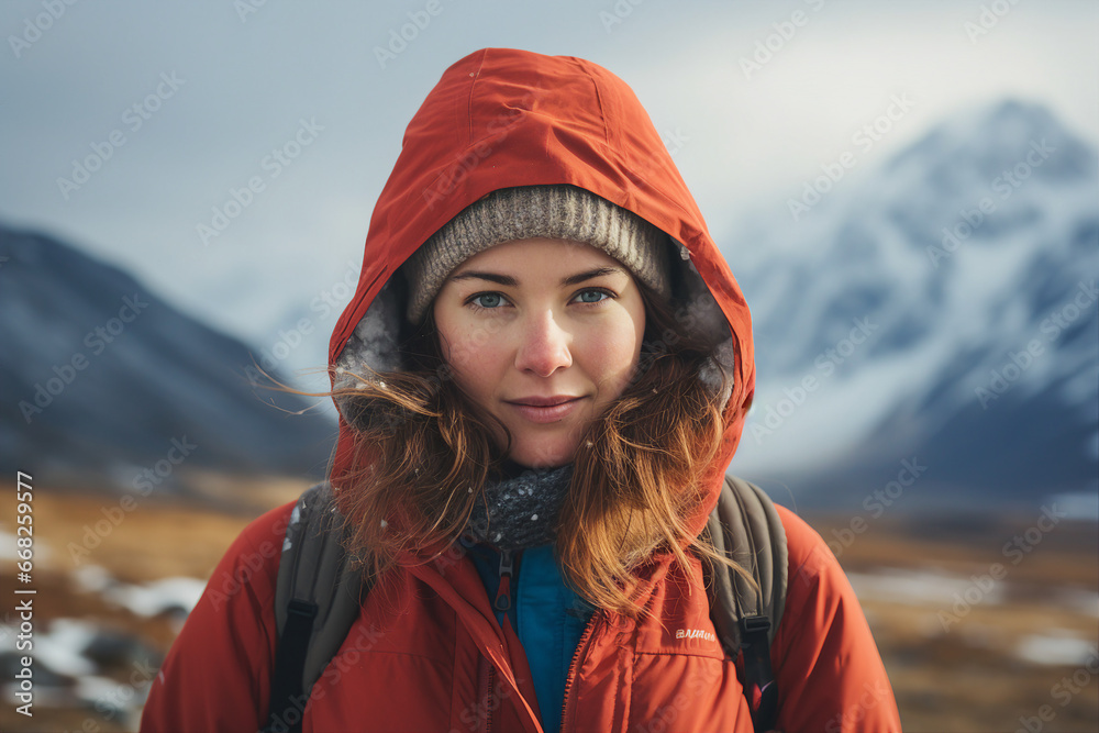 Generative AI creative illustration wintertime activity snowboarding hiking mountain climbing Generative AI creative illustration wintertime activity snowboarding hiking mountain climbing