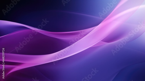 Illustration of abstract purple polar lights concept, glowig shapes in the dark background