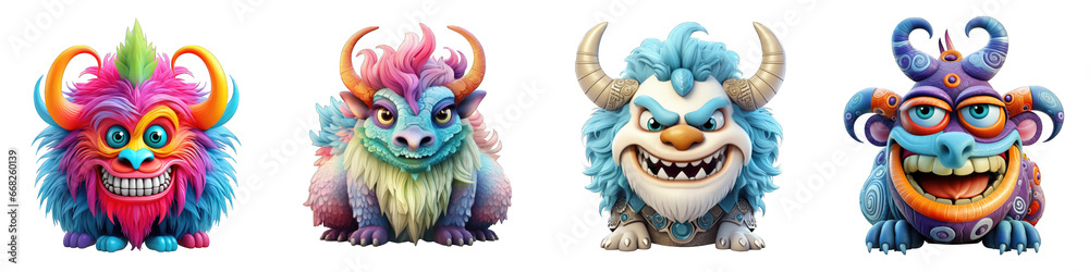 Whimsical Beast clipart collection, vector, icons isolated on transparent background Whimsical Beast clipart collection, vector, icons isolated on transparent background