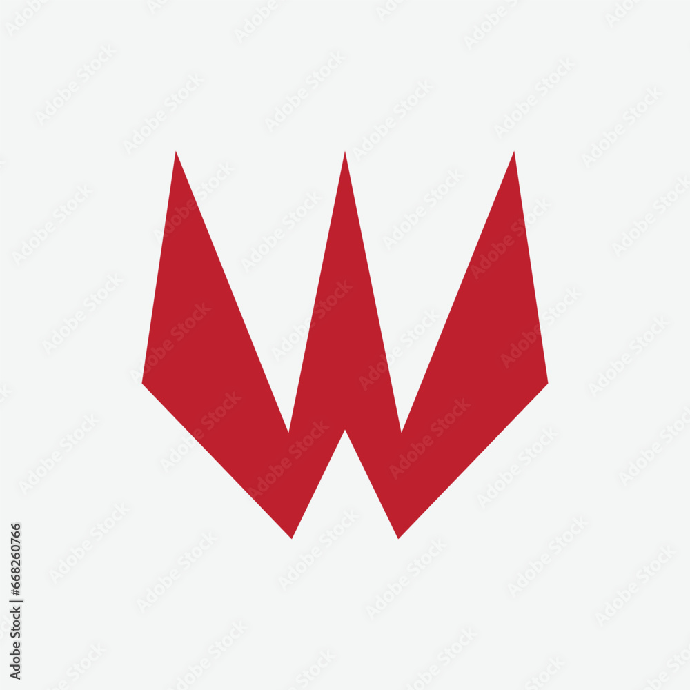 universal letter W abstract logo design universal letter W abstract logo design