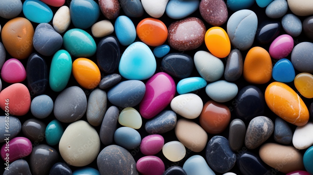 Beach gemstones, precious colorful stones close up background texture, Generative AI Beach gemstones, precious colorful stones close up background texture, Generative AI
