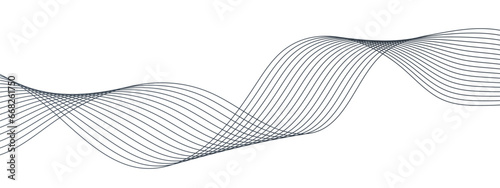 Abstract colorful wave line transparent background modern stream wave background and wave curve lines background. Vector business Illustration pattern of lines in transparent background