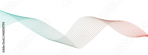 Abstract colorful wave line transparent background modern stream wave background and wave curve lines background. Vector business Illustration pattern of lines in transparent background