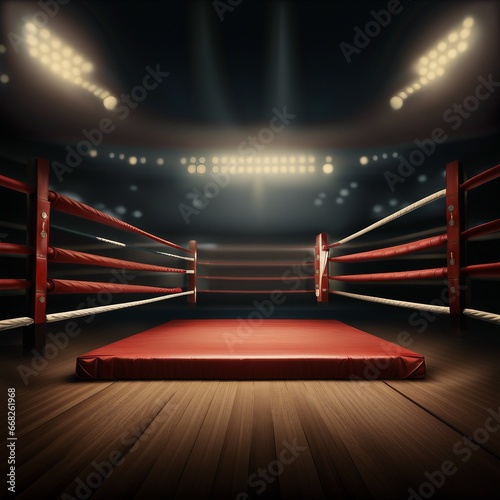 boxing ring illustration background © adi