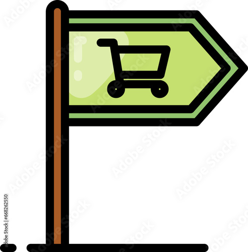 Shopping sign icon