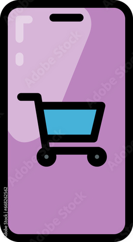 Shopping online icon