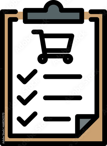 Shopping list icon