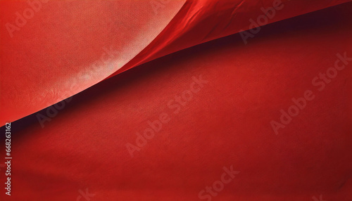 red poster with folds abstract background
