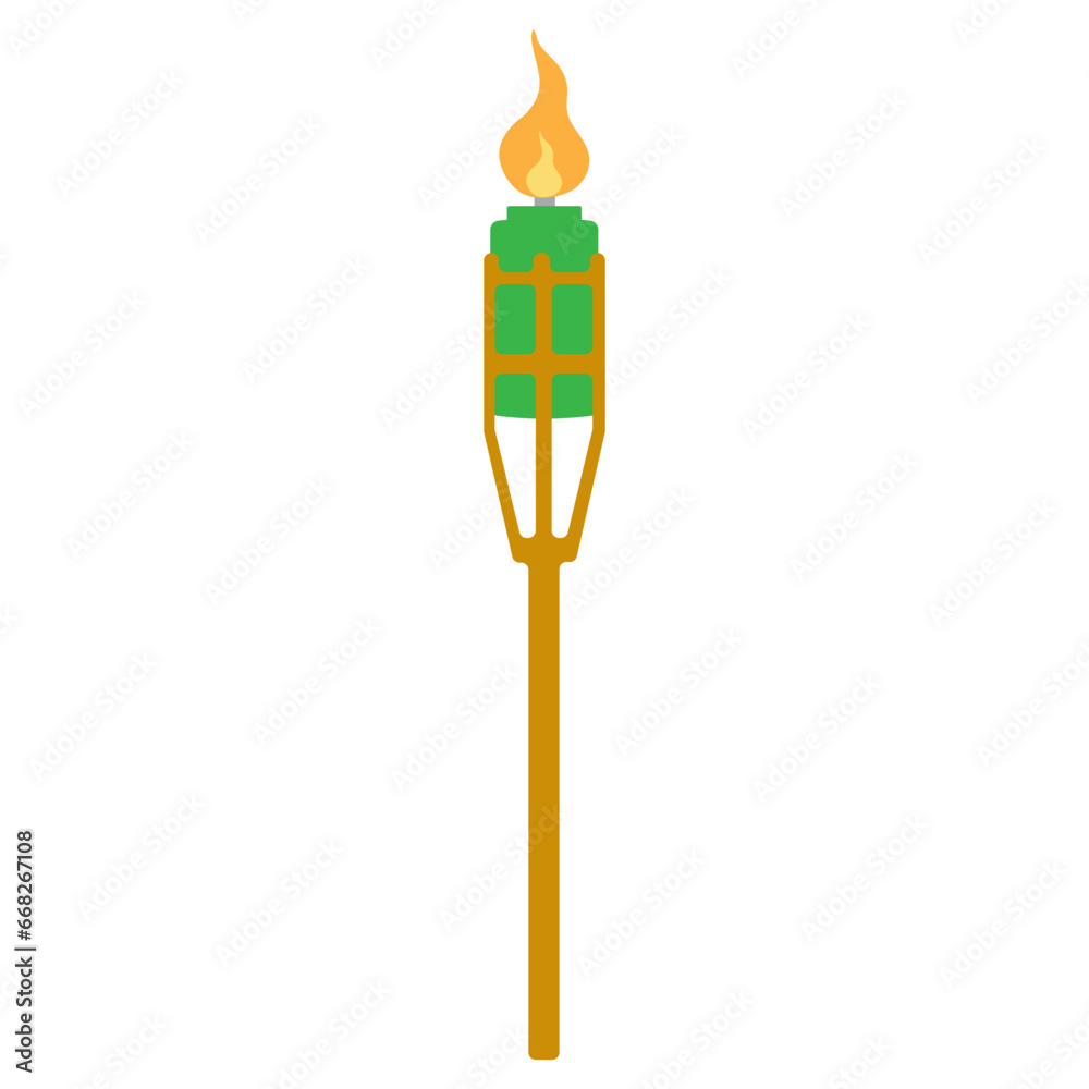 Pelita, traditional Malay oil lamp vector illustration on white