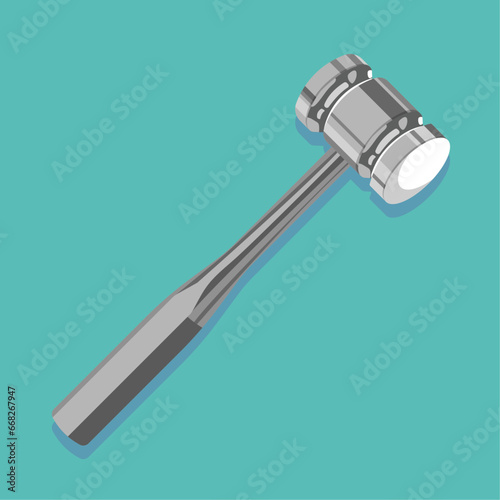 ortihopedic mallet isolated on blue background