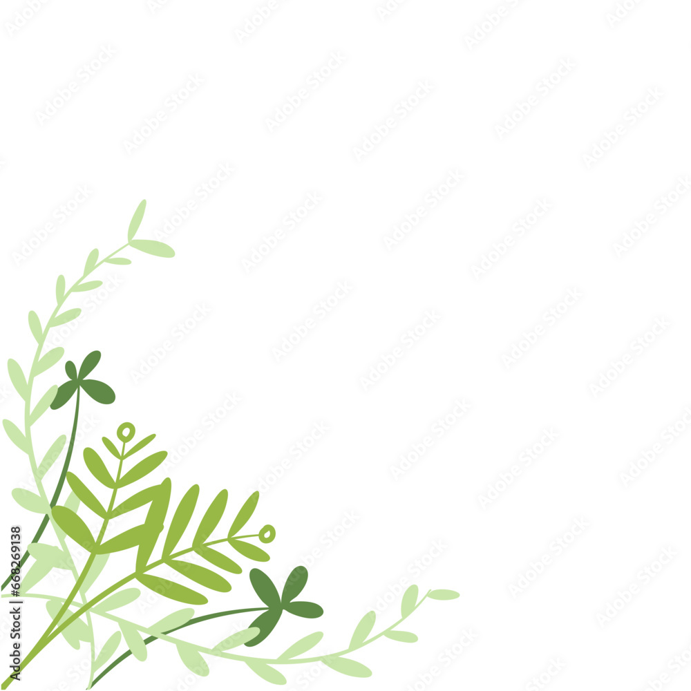 Foliage corner border frame Foliage corner border frame