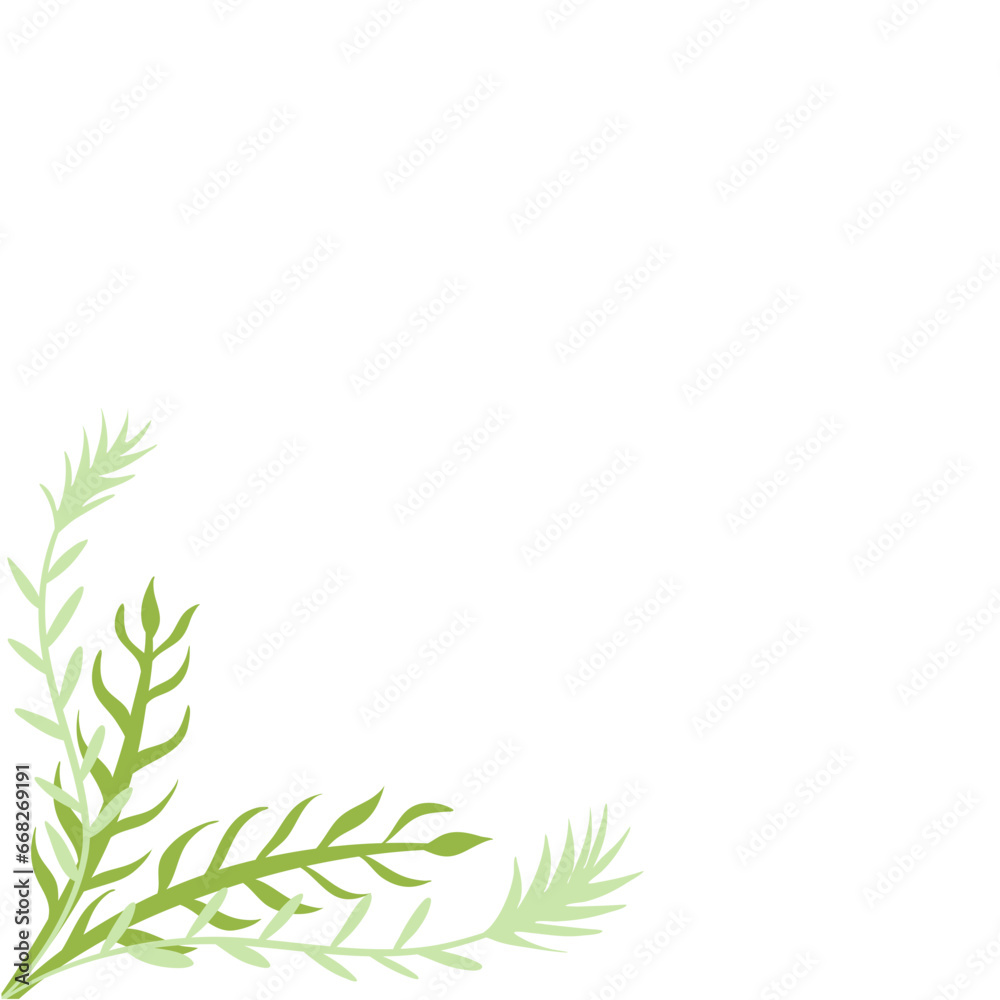 Foliage corner border frame Foliage corner border frame