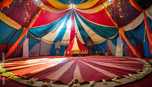 circus tent seen from inside generative ai