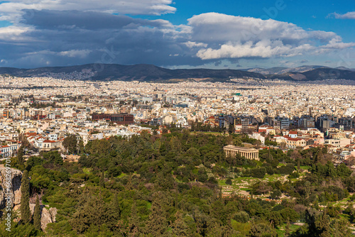 Wallpaper Mural Aerial view of the skyline of Athens, Greece Torontodigital.ca