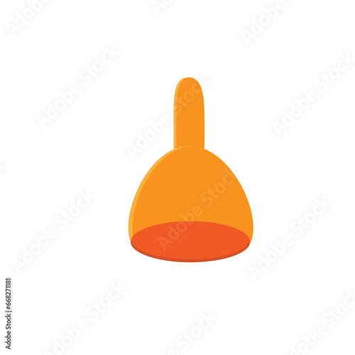 orange bell on a white background