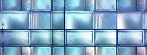 Seamless shiny crystal cut glass brick wall tiles background texture overlay. Retro luxury kitchen, bathroom concept wallpaper mural pattern