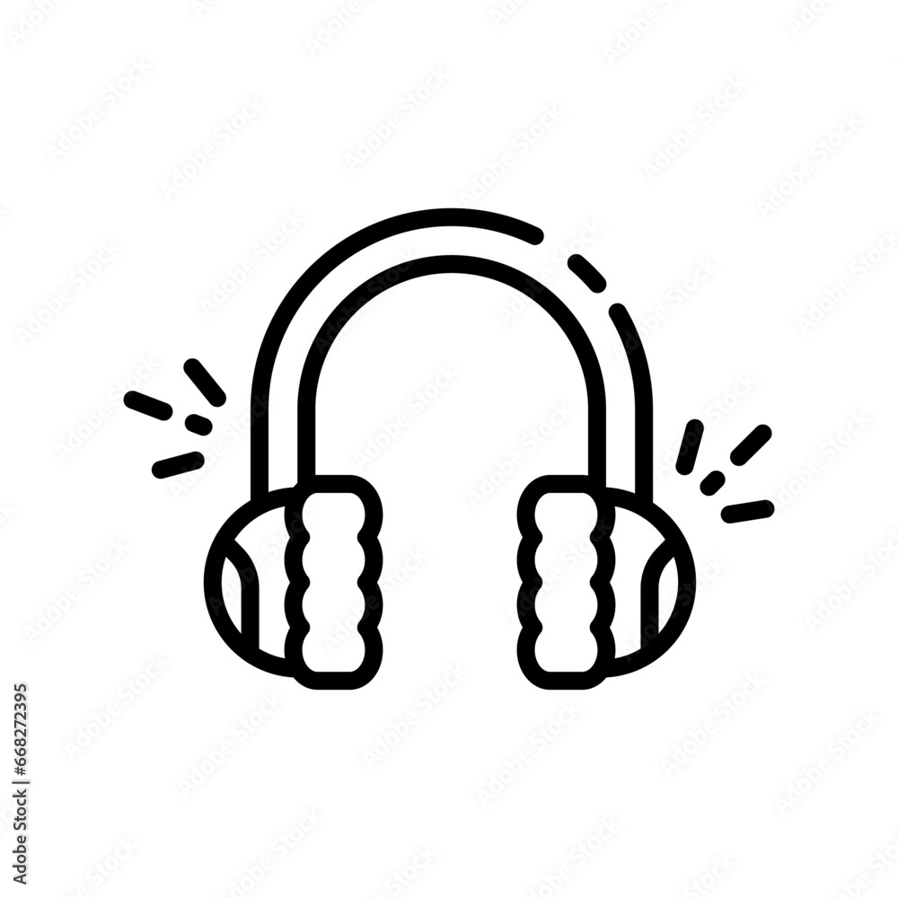 Winter Earmuff icon with outline style and pixel perfect base. Suitable for website design, logo, app and UI. Vector illustration Winter Earmuff icon with outline style and pixel perfect base. Suitable for website design, logo, app and UI. Vector illustration