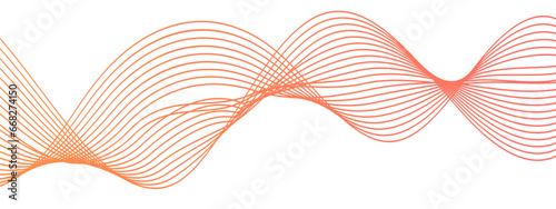 Abstract colorful wave line transparent background modern stream wave background and wave curve lines background. Vector business Illustration pattern of lines in transparent background