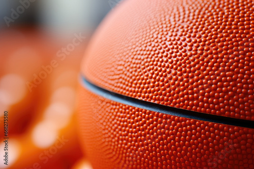 Basketball orange ball close up