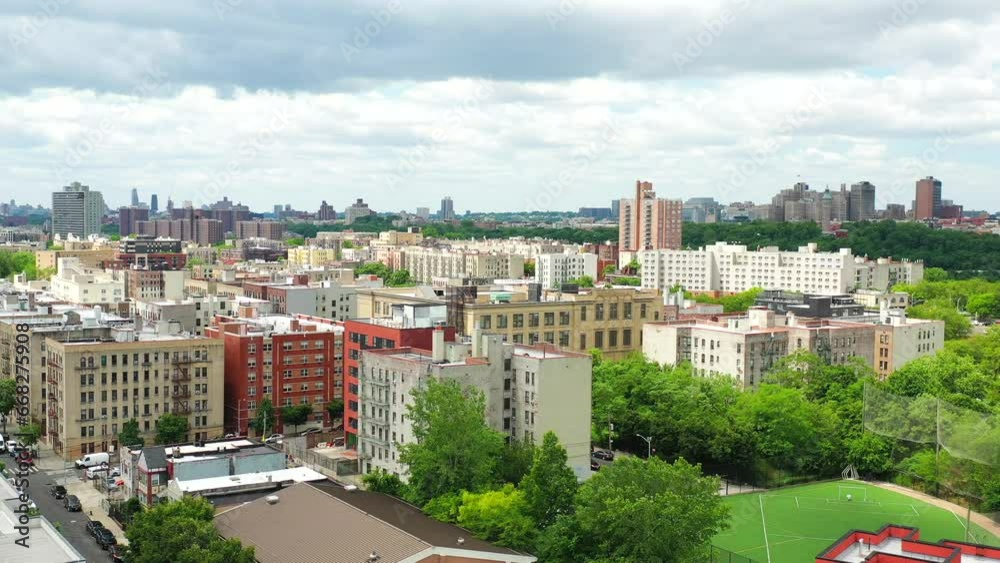 Aerial view of the Bronx Skyline Aerial view of the Bronx Skyline