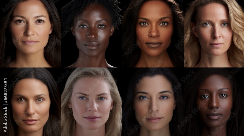 faces of different ethnicities and ages of women faces of different ethnicities and ages of women