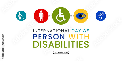 International Day of Persons with Disabilities (IDPD) is celebrated every year on 3 December. Vector illustration