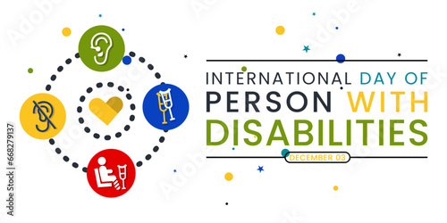 International Day of Persons with Disabilities (IDPD) is celebrated every year on 3 December. Vector illustration
