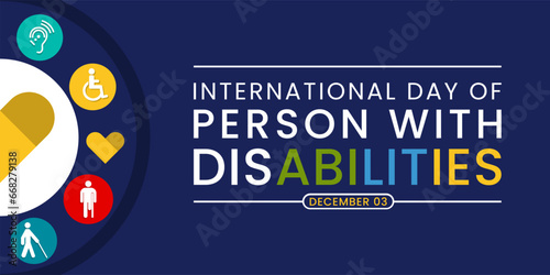 International Day of Persons with Disabilities (IDPD) is celebrated every year on 3 December. Vector illustration