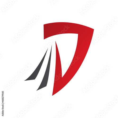 Free Download Red and Black Letter D Icon with Tails - GFXLoad