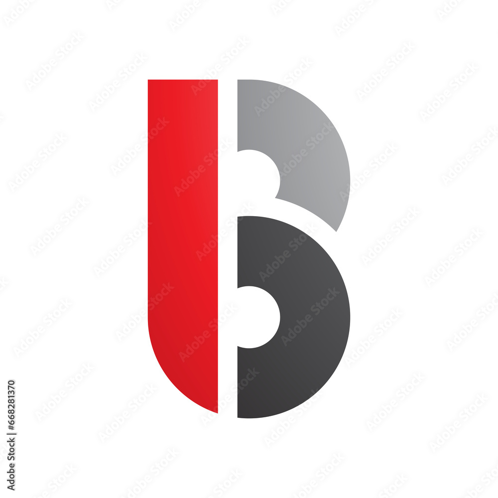 Red and Black Round Disk Shaped Letter B Icon Red and Black Round Disk Shaped Letter B Icon