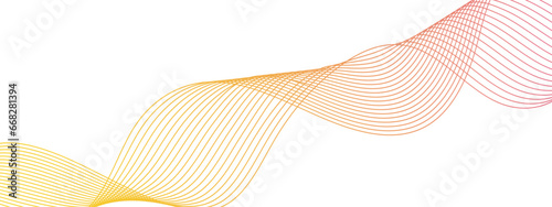 Abstract colorful wave line transparent background modern stream wave background and wave curve lines background. Vector business Illustration pattern of lines in transparent background