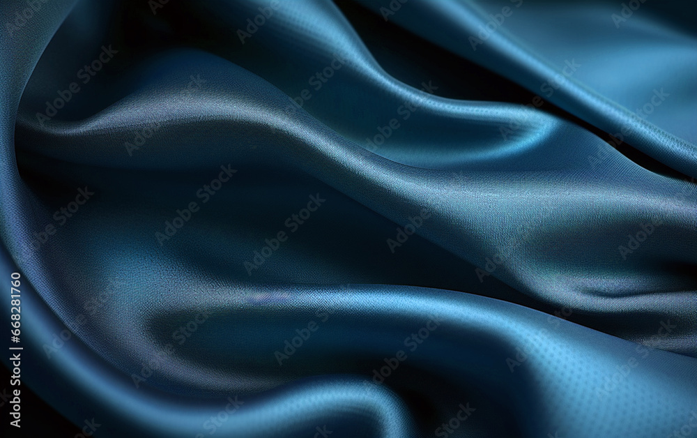 Obraz premium Elegant Blue Fabric Waves background