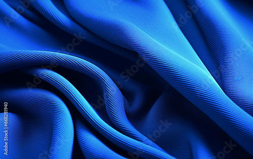 Elegant Blue Fabric Waves background