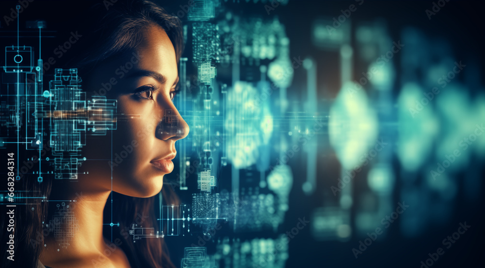 Femme analysant de la data Femme analysant de la data