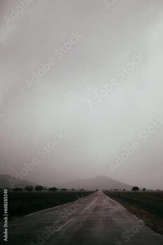 road in the fog