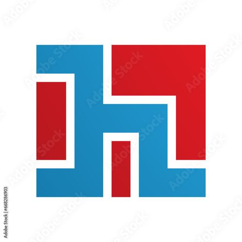 Free Download Red and Blue Square Shaped Letter H Icon - GFXLoad